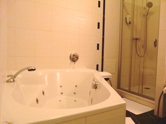 Вена. Отель Goldene Spinne. Джакузи в ванной.