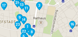 Вена. Ратуша. Карта отелей
